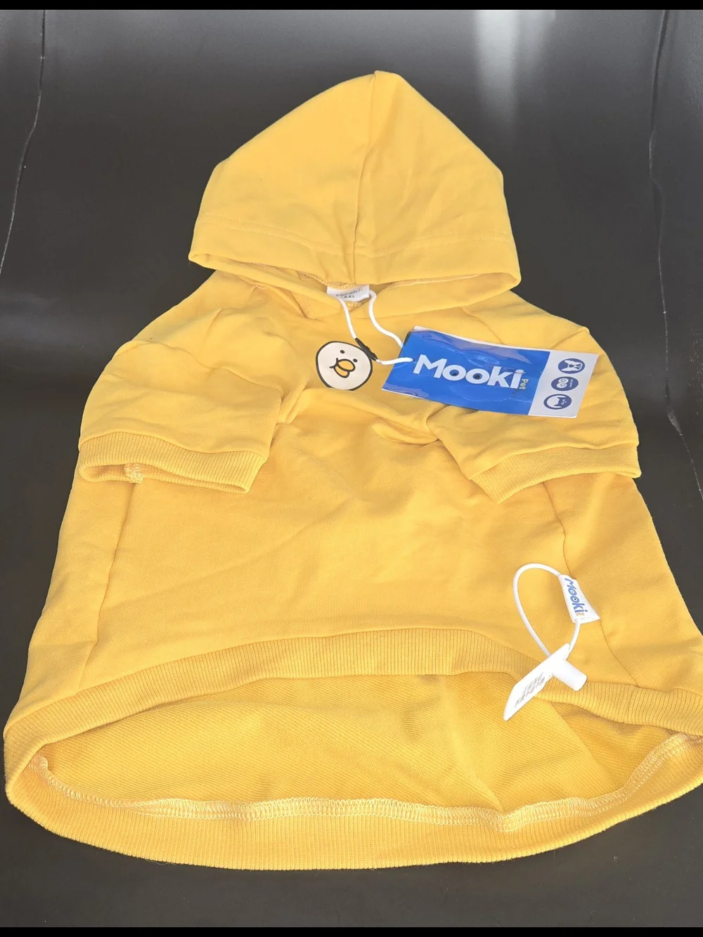 Yellow Cartoon Seagull Dog Hoodie with Hood